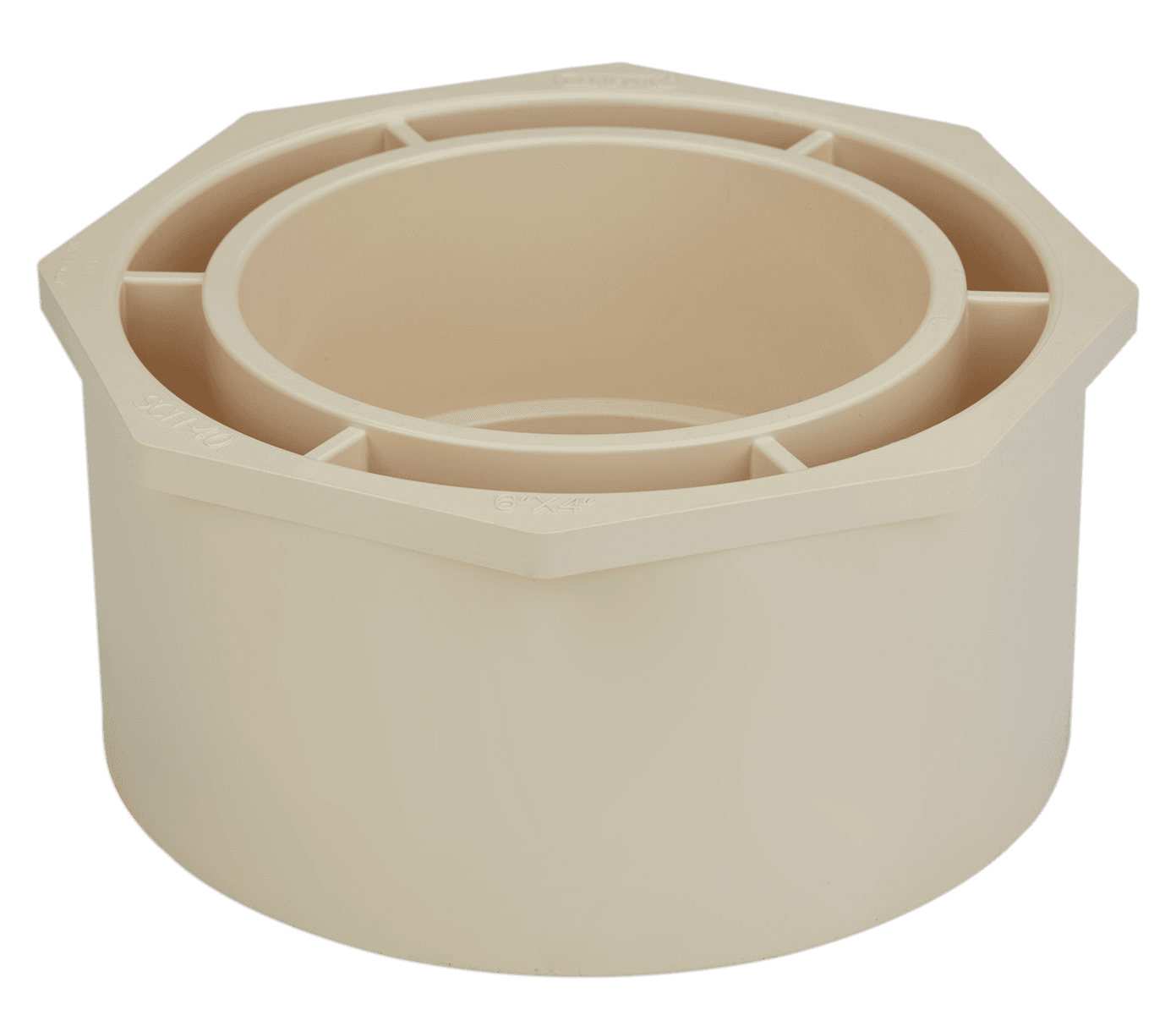 CPVC Bush SCH 80 | Size: 2 1/2" X 2" (65mm x 50mm) | Type: SCH 80 | Material: CPVC | For hot and cold water plumbing | Max operating temperature: 82°C | Max pressure: 8.79 bar