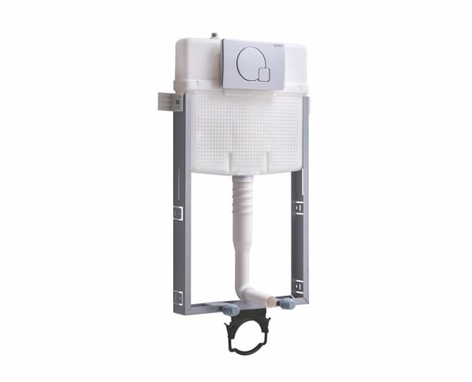 Chevron Concealed Cistern Set with Half Frame | Accessories included: Half Frame with fittings| Suitable for Wall Hung Toilets