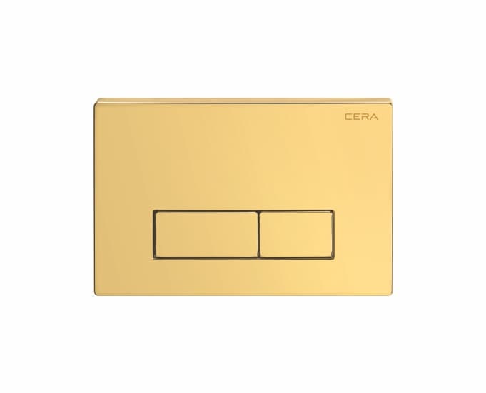 Flush Plate H Type Knob - French Gold PVD Finish | Suitable with Cera Concealed tanks only ( B1110111, . B1110113, . B1110112, B1110101)