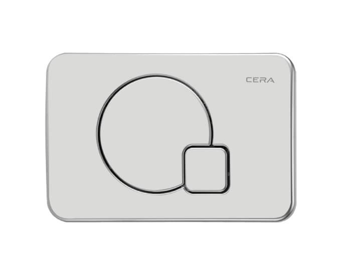 Flush Plate Q Type | Chrome Shine Finish | Suitable For Chevron Concealed Cistern B1190107 & B1120103