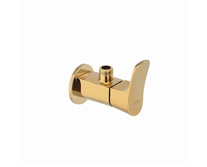 Perla Angle Cock with Wall Flange | Chrome Finish
