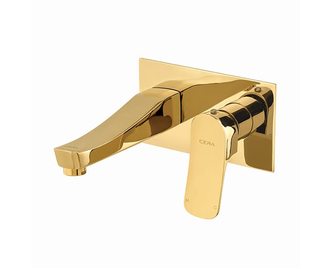 Perla Exposed Part for Wall Mounted Single Lever Basin Mixer ( Hot & Cold Water) | Chrome Finish | (Compatible with Concealed Part Cat No: F4065103 sold separately)