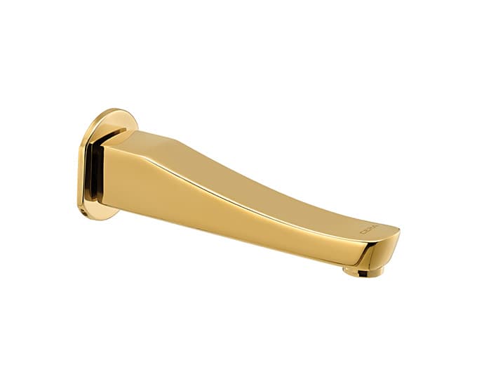 Perla Bath Spout with Wall Flange | French Gold Finish