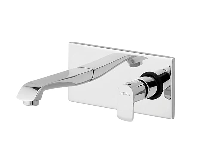 Chromo Wall Mounted Basin Spout | Chrome Finish | Exposed Part | Compatible with Concealed Part F4055101 sold separately