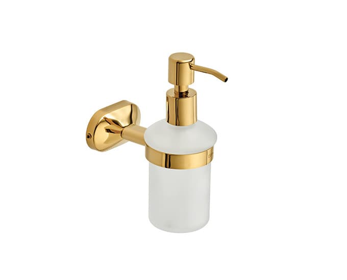 Icon Liquid Soap Dispenser (Glass) | French Gold Finish