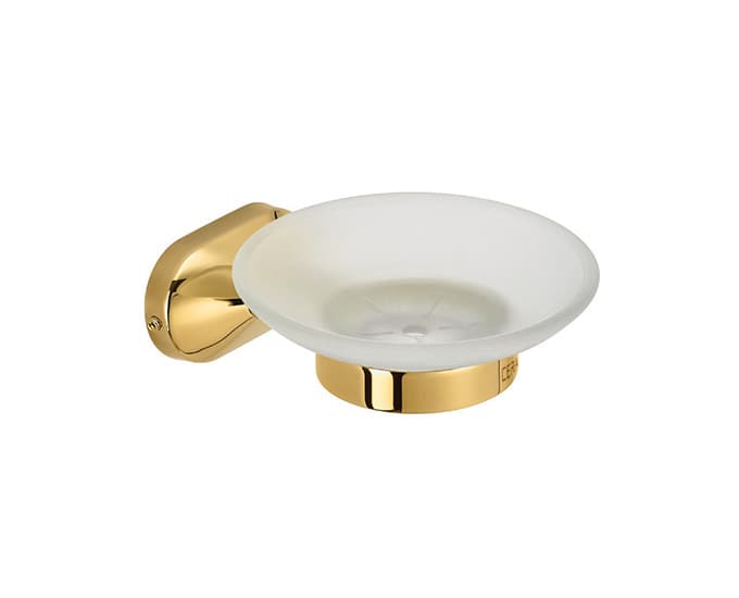 Icon Soap Dish (Glass) | French Gold Finish