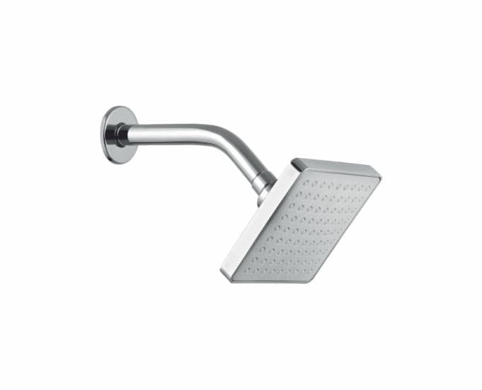 Overhead Rain Shower Square 150 x 150 mm (6" x 6") with 240 mm (9.5") Long Shower Arm | ABS Body