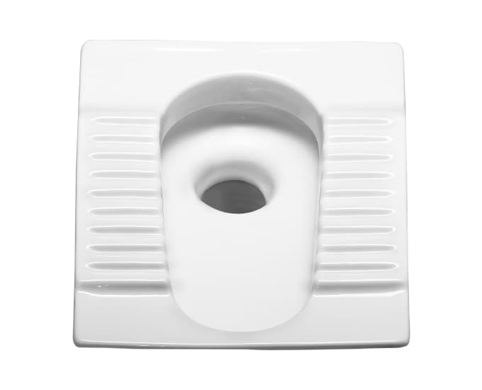 Celie Orissa Pan Squatting Pan (Cello) | Finish: Snow White | Size: 500 x 400 mm