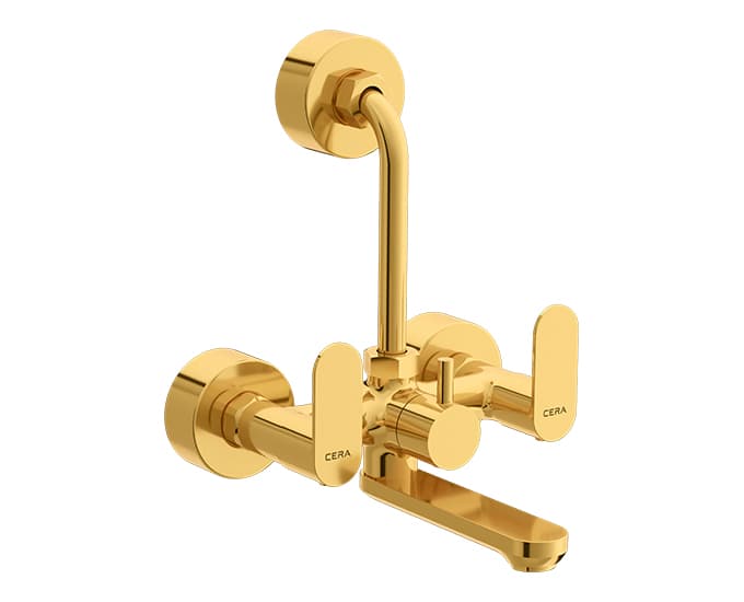 Curve Wall Mixer with 210 mm (8.5") Long Bend Pipe for Overhead Shower | Chrome Finish