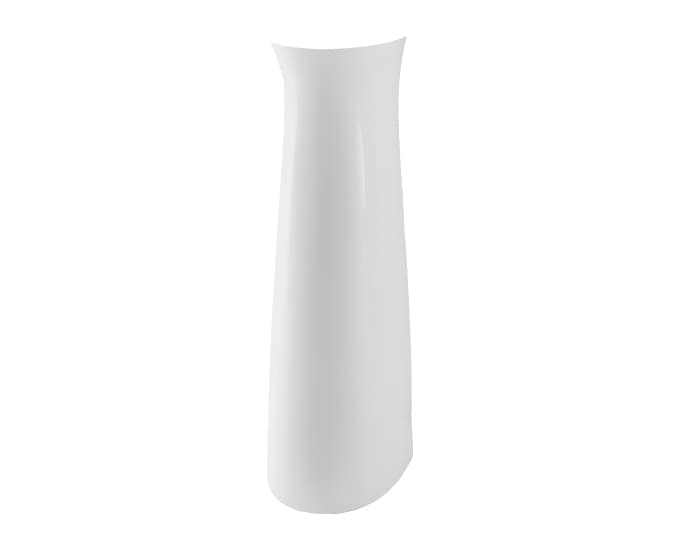 Crux Full Pedestal | Finish: Snow White | Suitable for Wall Hung Wash Basins:  S2040101, S2040103, S2040104, S2040109, S2040157, S2040173, S2040176