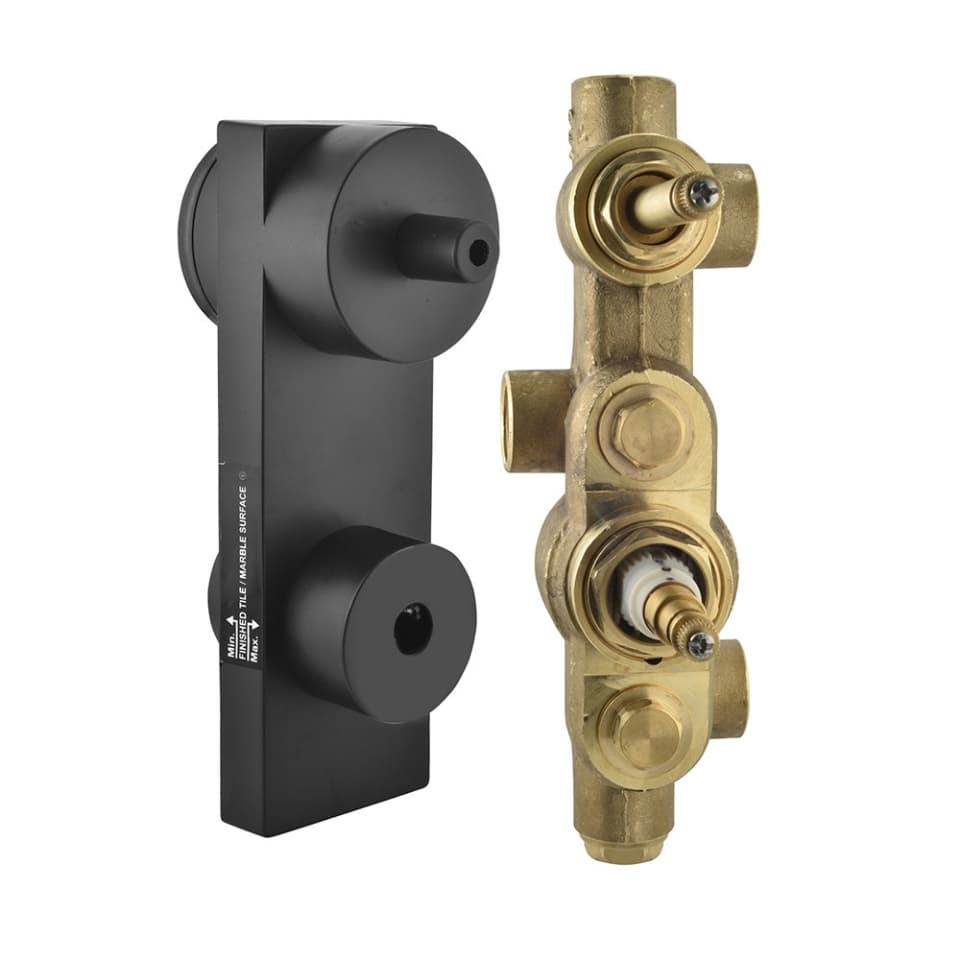 Concealed 2-Outlet Shower Mixer Body with Diverter | Chrome Finish | Concealed Body for 2-Outlet Shower Mixer with Diverter | for FLP/KUP/OPP-681 exposed kit | Material: Brass
