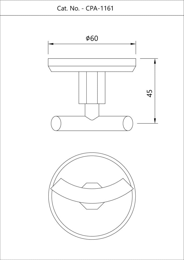Double Robe Hook | Chrome Finish | Stainless Steel