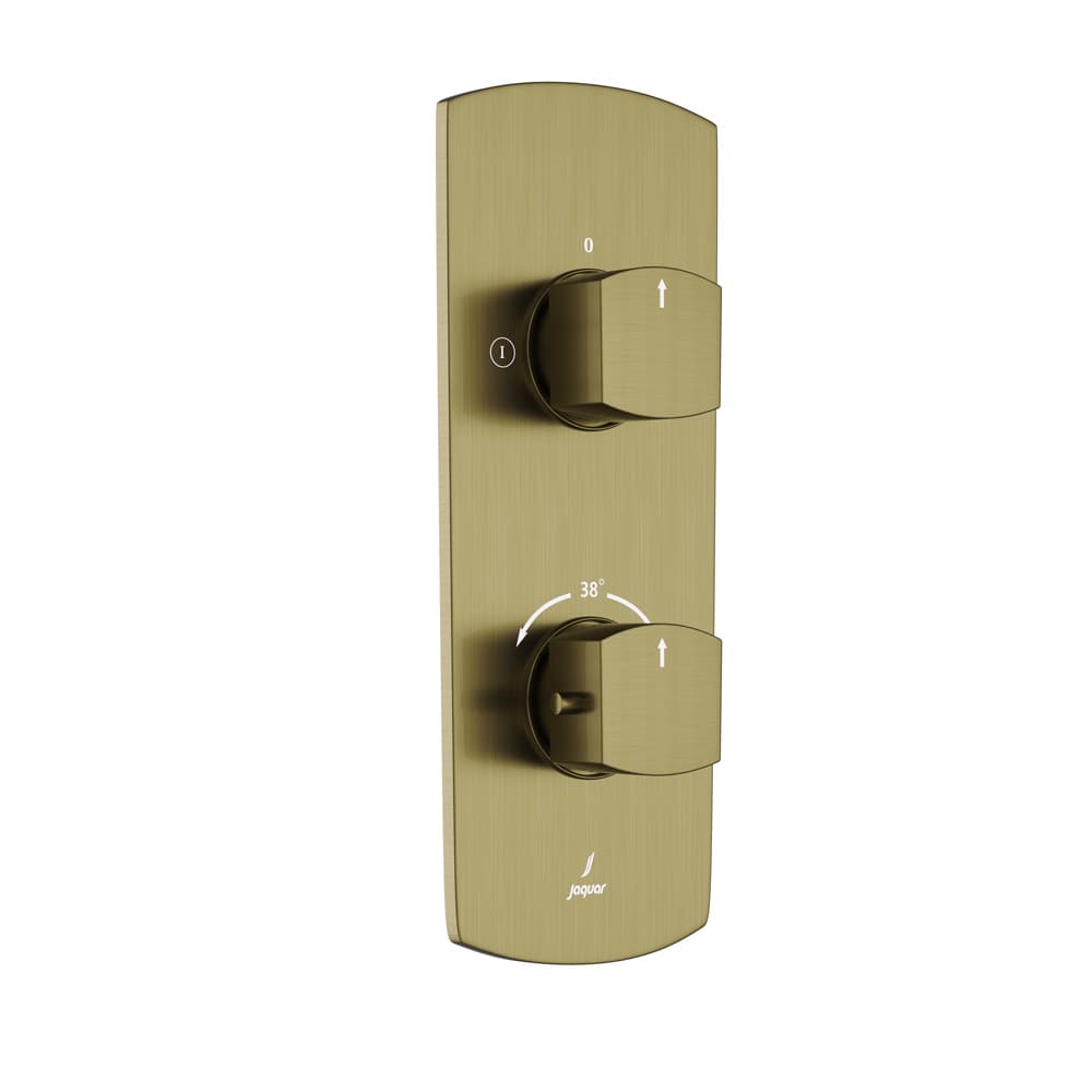 Kubix Prime Single Lever Exposed Parts Kit of Concealed Shower Mixer | 2 Outlet with Diverter, Compatible with ALD-681 Concealed Body (sold separately) | Chrome Finish | Material: Brass