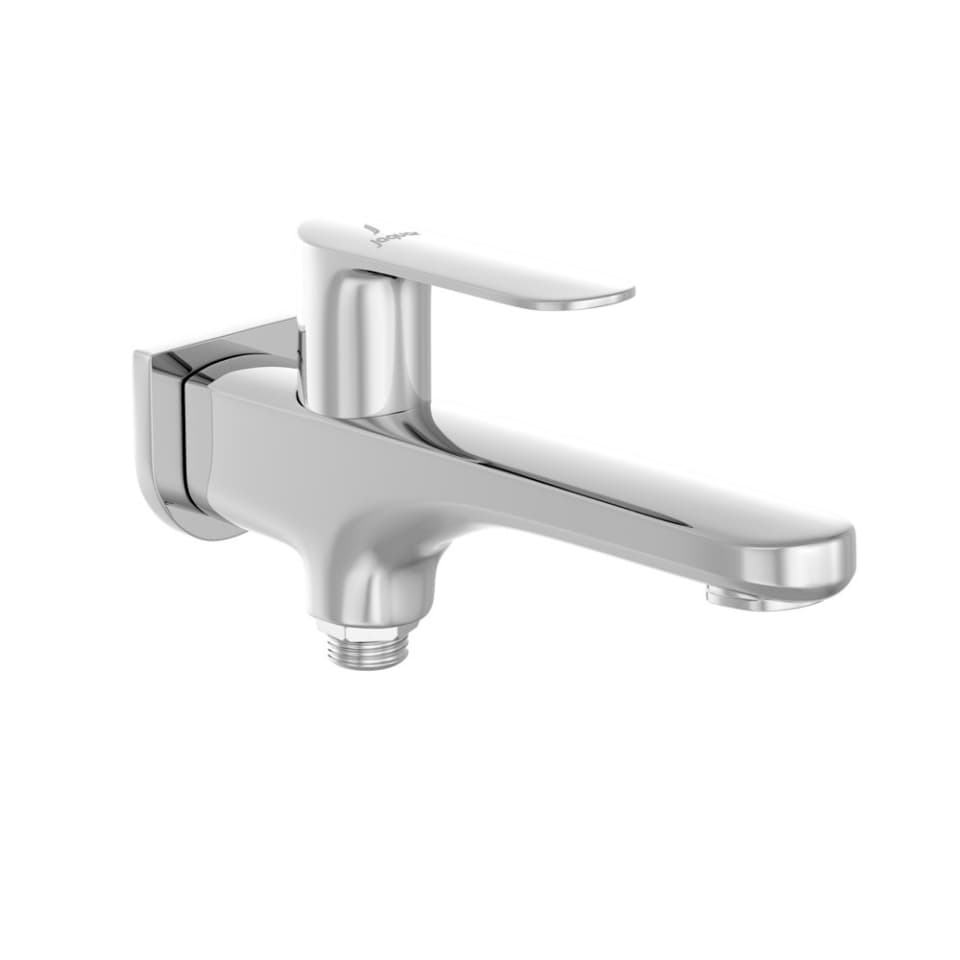 Opal Prime Wall Mounted 2-Way Bib Cock with Wall Flange (Cold Water Only) | Chrome Finish | Material: Brass