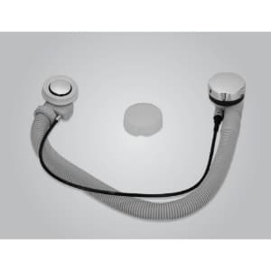 Drain Pipe 80 mm Chrome-plated for bathtub waste connection suitable with JBT-WHT-FONT160X & JBT-WHT-FONT180FX | Material: Brass / Chrome