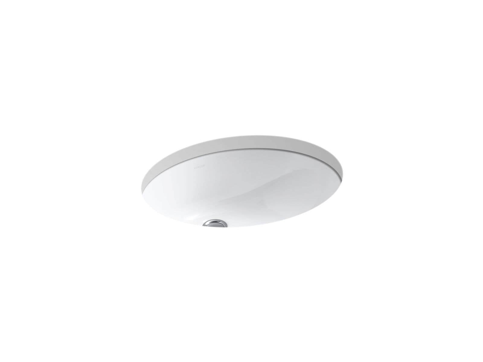 Caxton™ 540 mm Undercounter Wash Basin | White Finish | Must order: Grid drain (K-45432IN-CP) (sold separately)