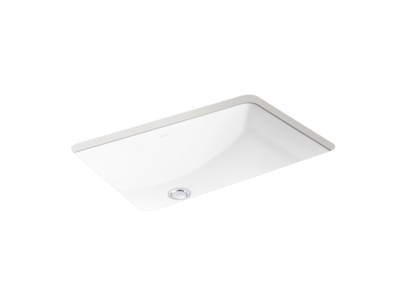Span™ 570 mm Wall Hung Wash Basin with Tap Hole | White Finish | Must order: Grid drain (K-45432IN-CP) (sold separately)