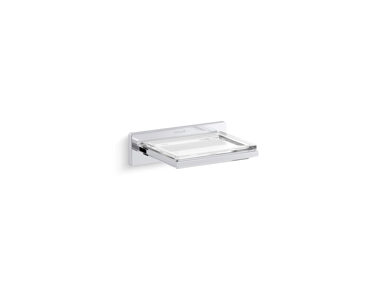 Glass Soap Dish and Holder | Round | Brushed Bronze Finish