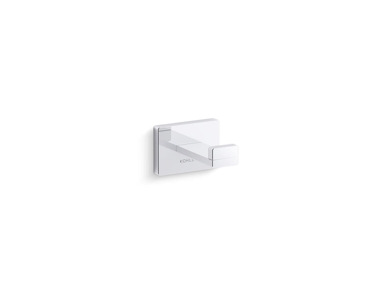 Double Robe Hook Square | Chrome Finish