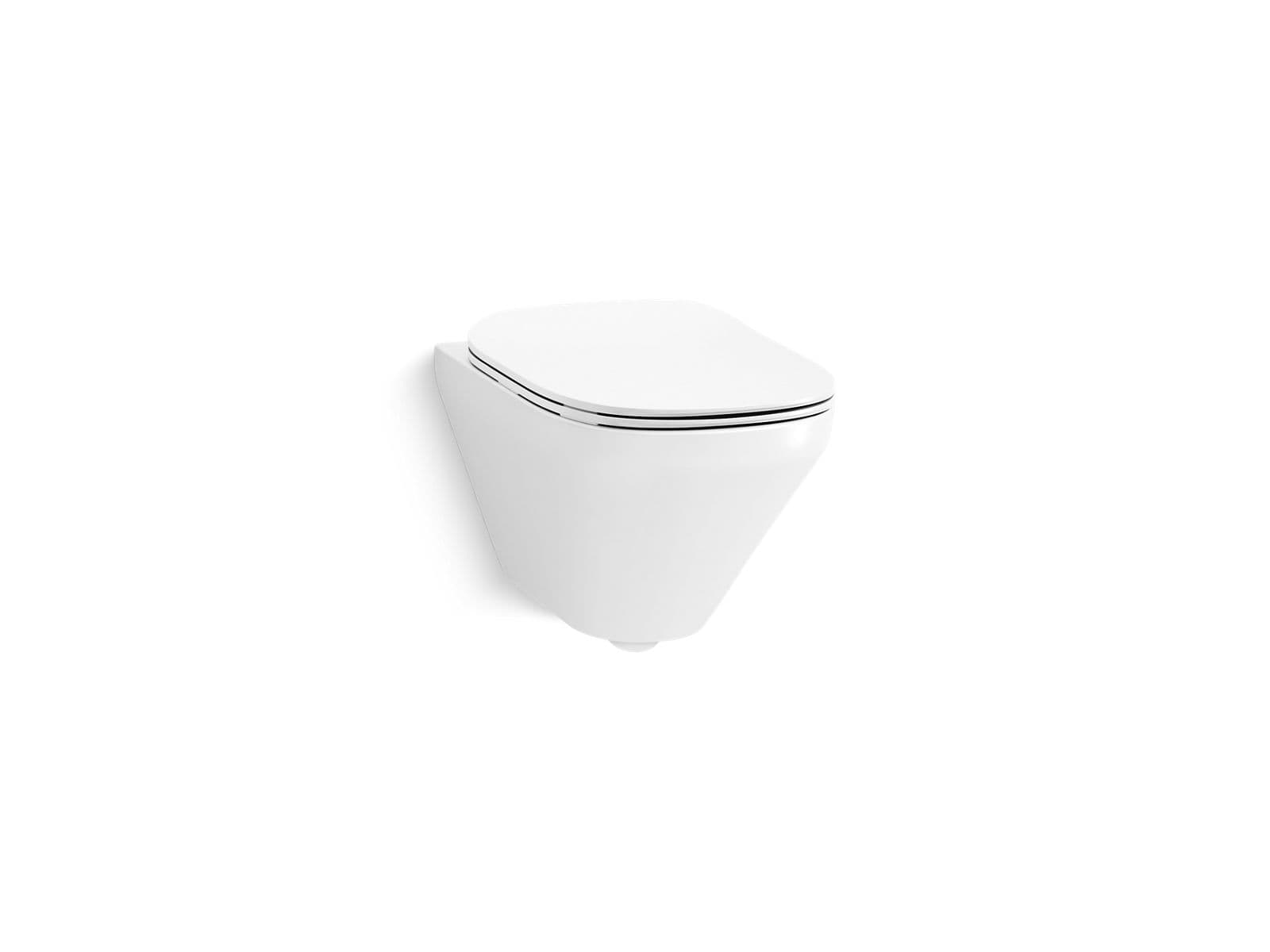 Apt™ Wall Hung Toilet with Quiet-Close™ UF Seat Cover | Black Finish | APT ™ square wall hung bowl w/o seat (K-32427IN-7) Included | Brink/APT™ square UF seat (K-32407IN-7) Included | Must order: Plastic outlet connector (K-1527926) (sold separately)
