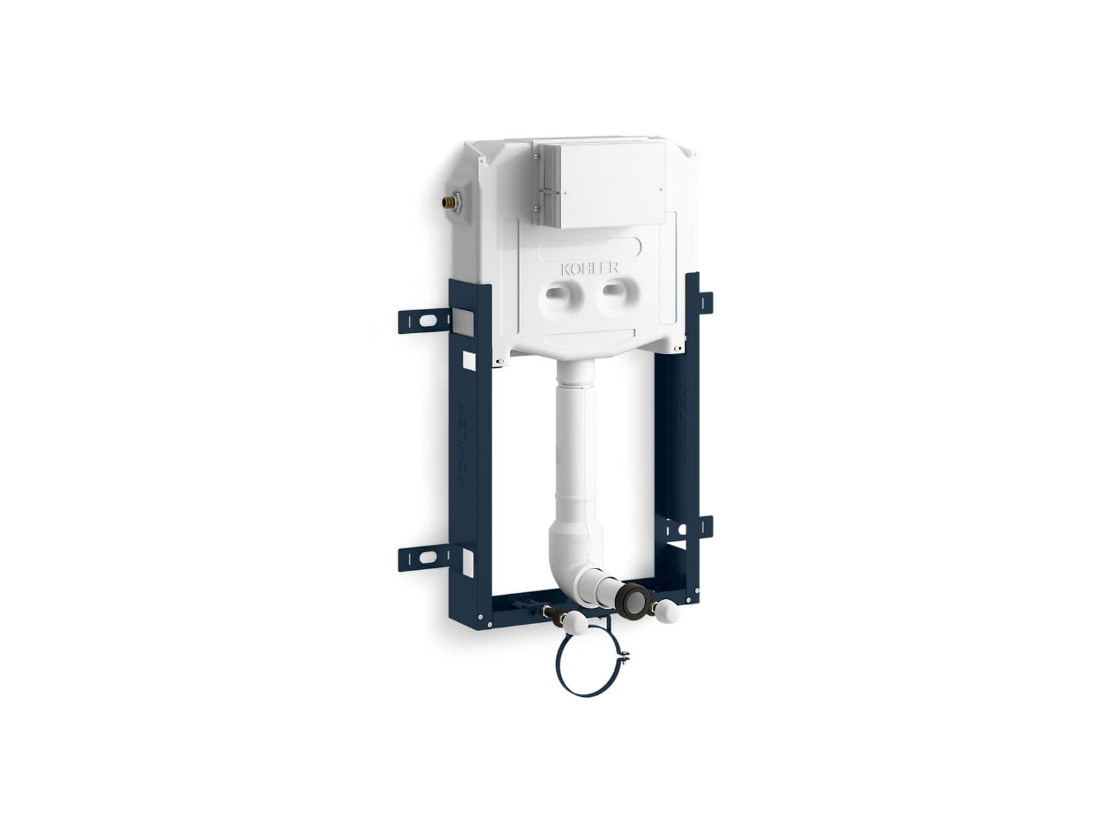 Evo Fit+™ Pneumatic In-Wall Tank with Full Frame | White Finish