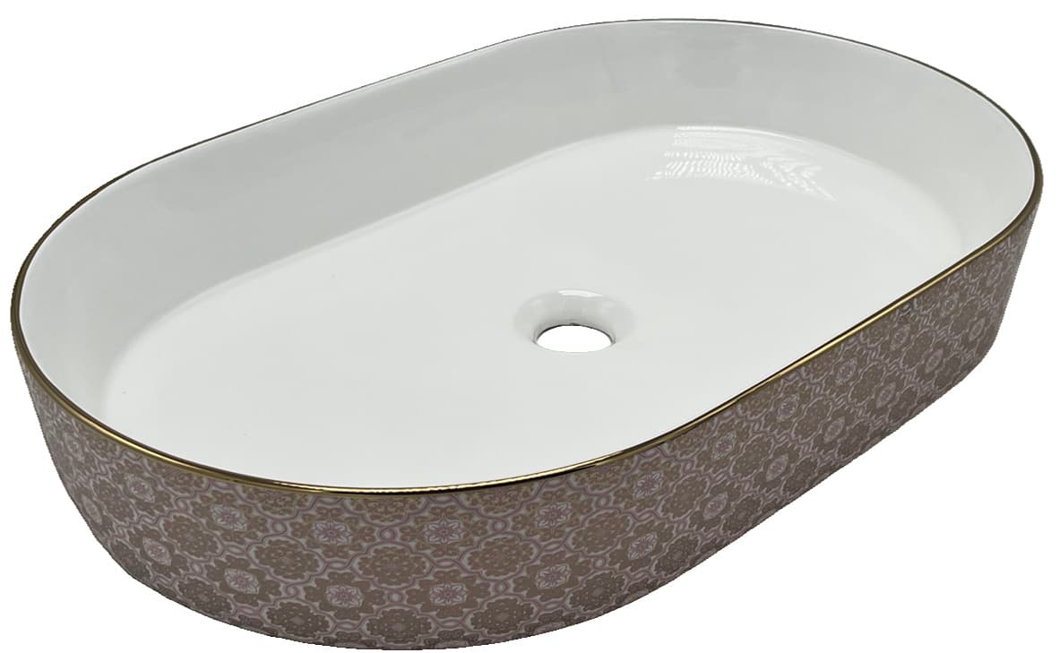 Designer Wash Basin | Table Top | Size: 600x380x135mm | Glossy | Without Tap Hole