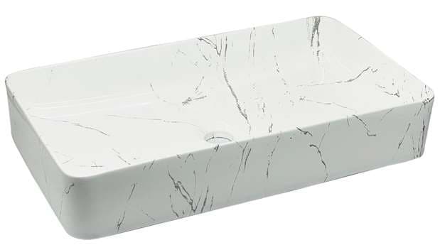 Designer Wash Basin | Table Top | Size: 610x335x115mm | Glossy | Without Tap Hole