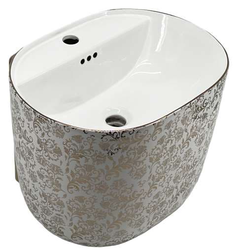 Designer Wash Basin | Wall Hung | Size: 490x390x400mm | With Tap Hole