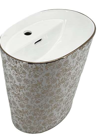 Designer Wash Basin | Wall Hung | Size: 450x350x480mm | With Tap Hole