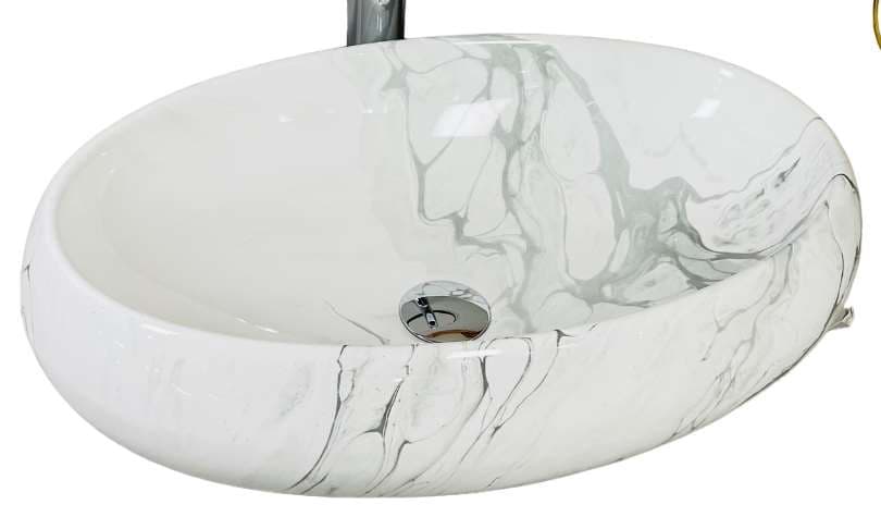 Designer Wash Basin | Table Top | Size: 600x405x155mm | Glossy | Without Tap Hole