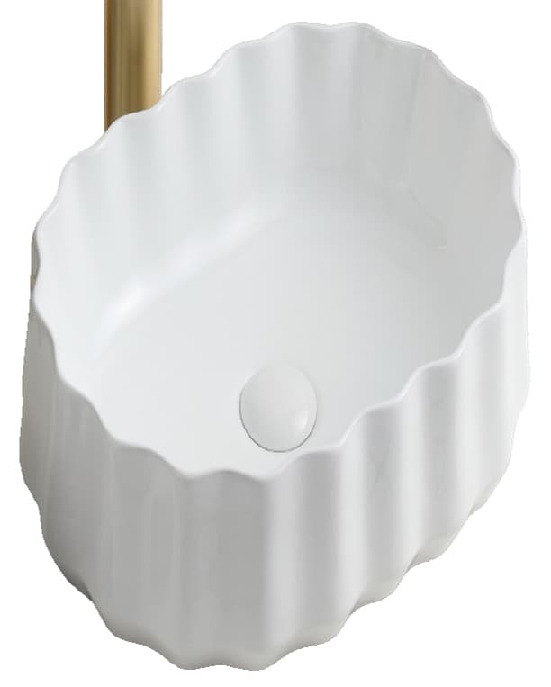 Designer Wash Basin | Table Top | Size: 500x370x145mm | Glossy | Without Tap Hole