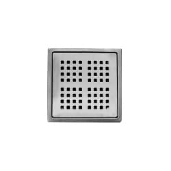 Grating Matt Finish Square 5 Inch SS 304 | Allied Series | Matt Finish Square Cover Design | Offers Modern Floor Drain Appearance | Ss 304 Decorative Drain Cover