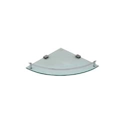 Glass Shelf 9" | Corner Shelves Series | Tempered Glass Shelf With Protective Rail | Keeps Toiletries Neatly Stored And Visible