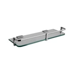 Glass Shelf 12" | Front Shelves Series | Tempered Glass Shelf With Protective Rail | Keeps Toiletries Neatly Stored And Visible
