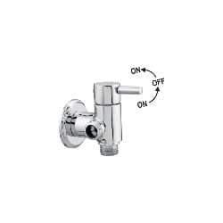 Angle Cock 2 In 1 | Flair Series | Two Way Angle Cock In Chrome Plated Brass Construction | Allows Connection Of Multiple Outlets From One Point