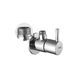 Angle Cock 20Mm Threading | Flair Series | Heavy Duty 20Mm Threaded Angle Cock In Brass With Chrome Finish | Provides Secure Installation And Dependable Shut Off Control
