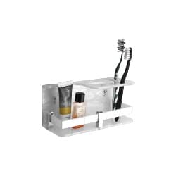 Tooth Brush Holder With Shelf 12" | Orna Series | Integrated Shelf And Holder Design | Provides Storage And Utility In One Unit