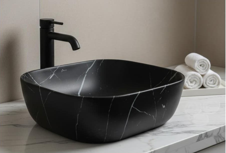 Designer Wash Basin | Table Top | Size: 500x400x135mm | Finish: Marble — image 1