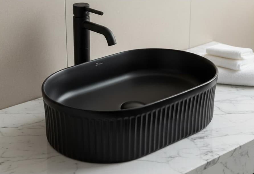 Designer Wash Basin | Table Top | Size: 490x310x130mm | Finish: Matte — image 1