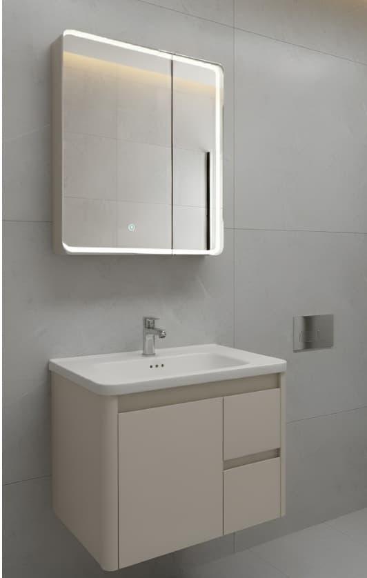 Designer Vanity Cabinet | Cabinet Size: (W)600x(D)470mm | Included: Mirror, Wash Basin, Cabinet