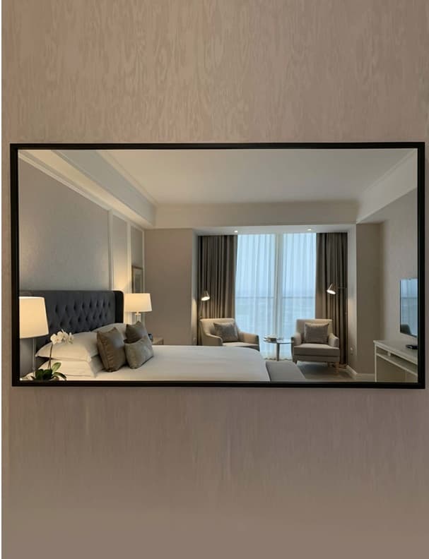 Designer Mirror | Size: 600x450mm | Finish: Black