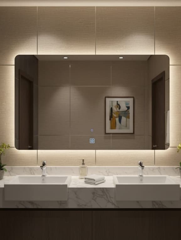 Designer LED Mirror | Size: 600x450mm