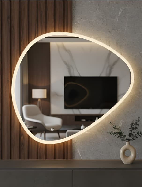 Designer LED Mirror | Size: 800x700mm
