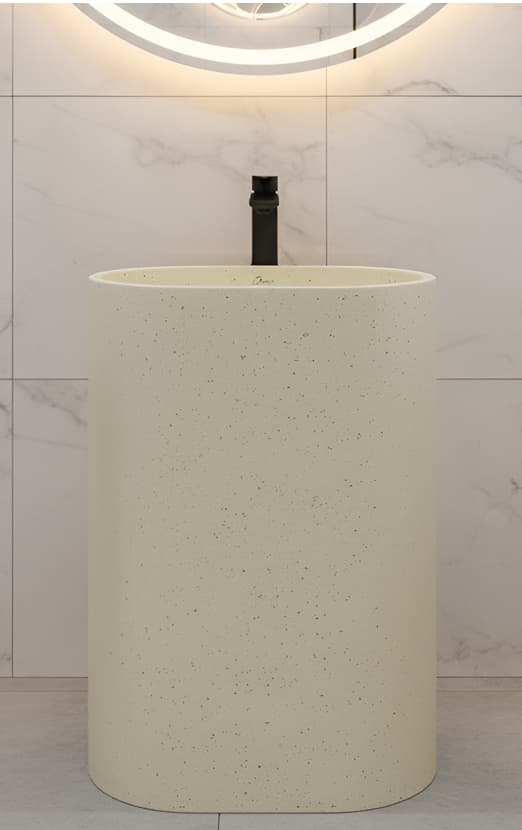 Designer Free Standing Wash Basin | Floor Mounted | Size: 600x380x860mm | Finish: