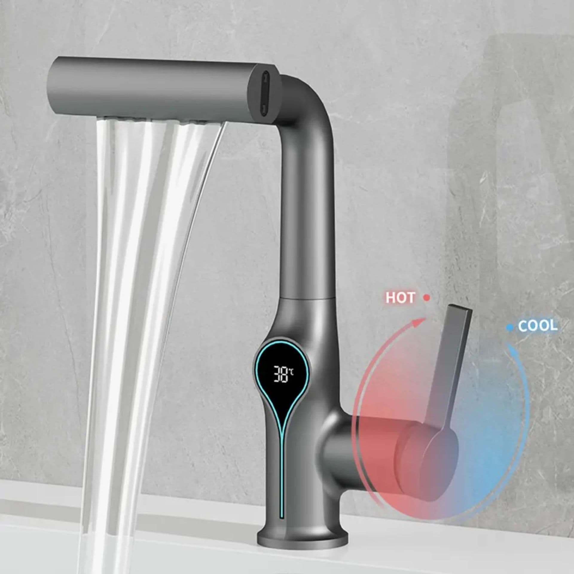 Designer Kitchen Faucet (Hot & Cold) | Finish: Matt Black — image 5