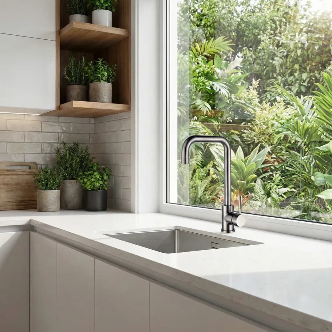 Kitchen Faucet (Hot & Cold) | Finish: Satin — image 2
