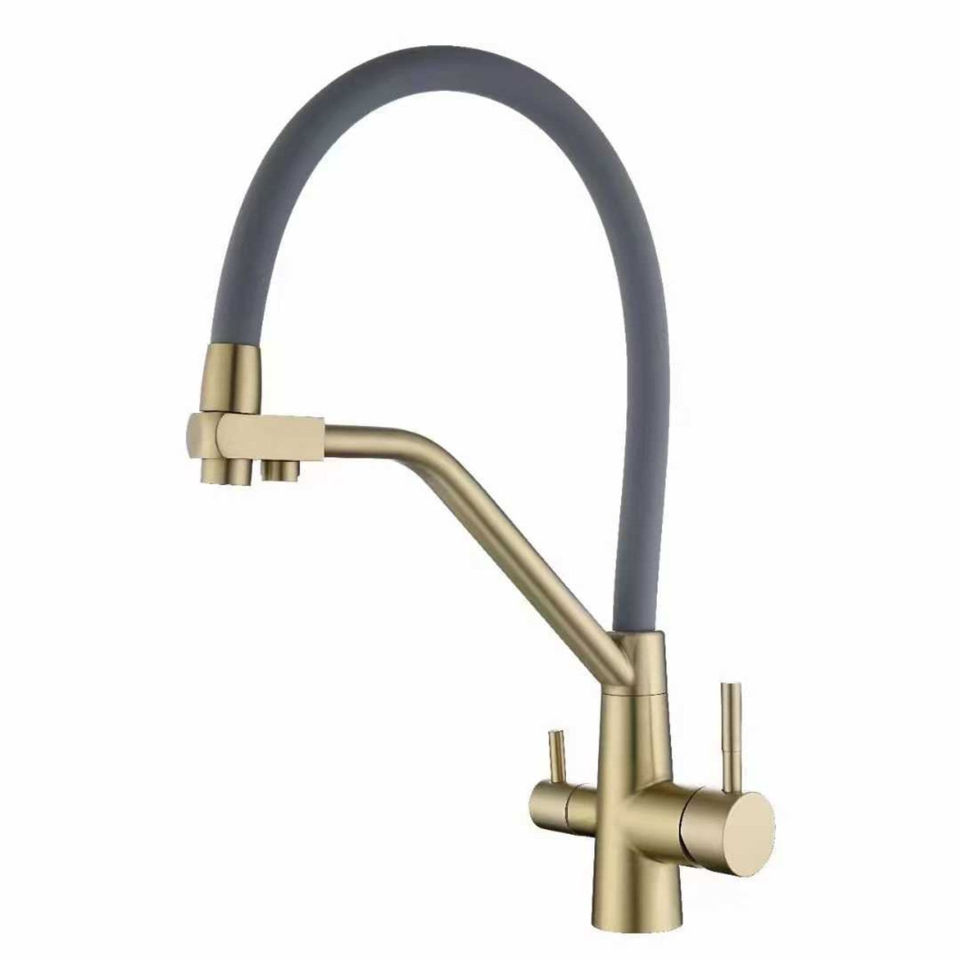 Kitchen Faucet Pull Out Type (Hot, Cold & RO) | Finish: Brushed Gold Finish — image 1