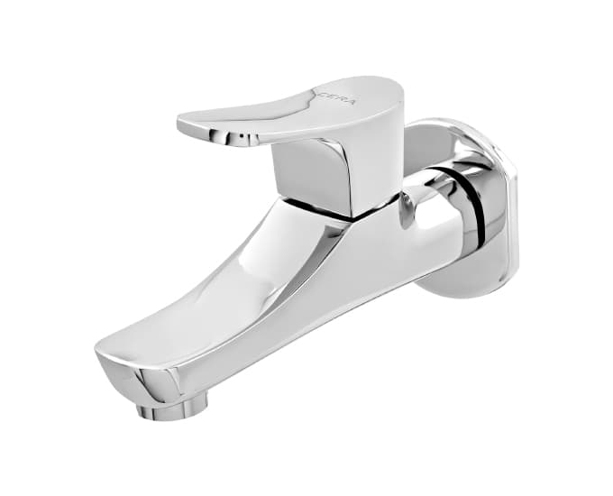 Perla Bib Cock (Only Cold Water) With Flange | Chrome Finish — image 2