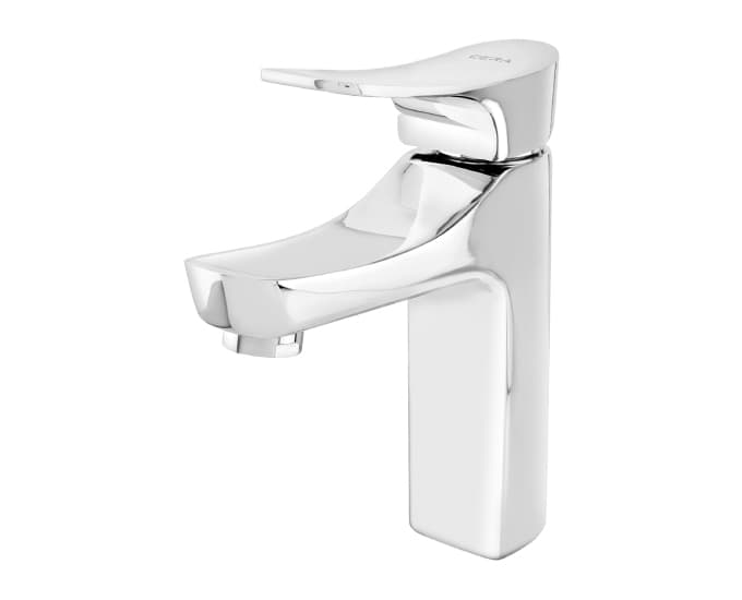 Perla Single Lever Basin Mixer (Hot & Cold Water) | Chrome Finish | With 450 mm braided connection pipe — image 2