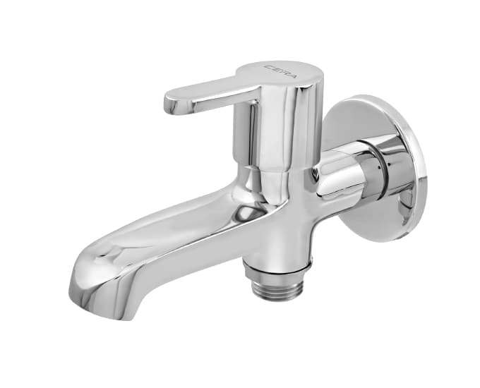 Victor 2-Way Bib Cock (Only Cold Water) With Flange | Chrome Finish — image 2